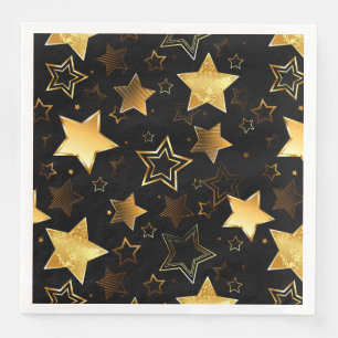 Seamless pattern with Golden Stars Napkin