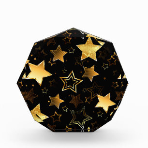 Seamless pattern with Golden Stars Photo Block