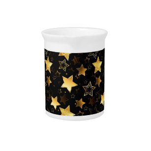 Seamless pattern with Golden Stars Pitcher