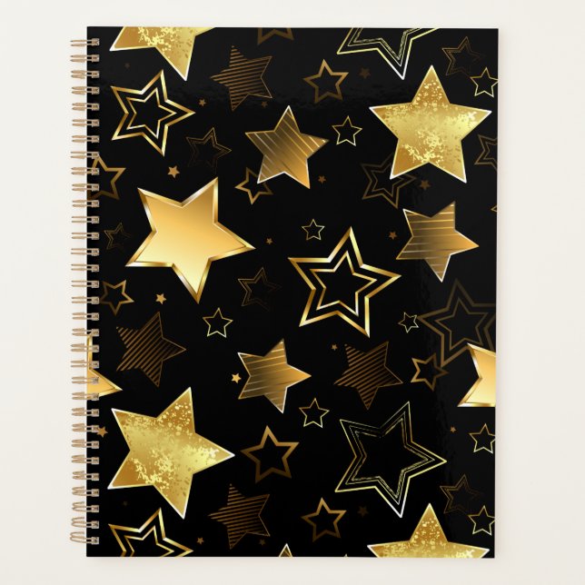 Seamless pattern with Golden Stars Planner (Front)