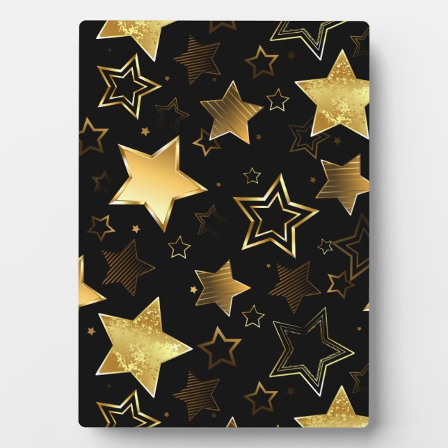 Seamless pattern with Golden Stars Plaque (Front)