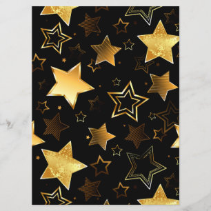 Seamless pattern with Golden Stars Programme