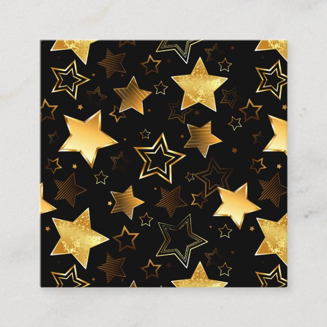 Seamless pattern with Golden Stars Referral Card (Front)