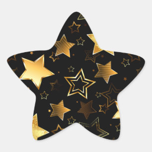 Seamless pattern with Golden Stars Star Sticker