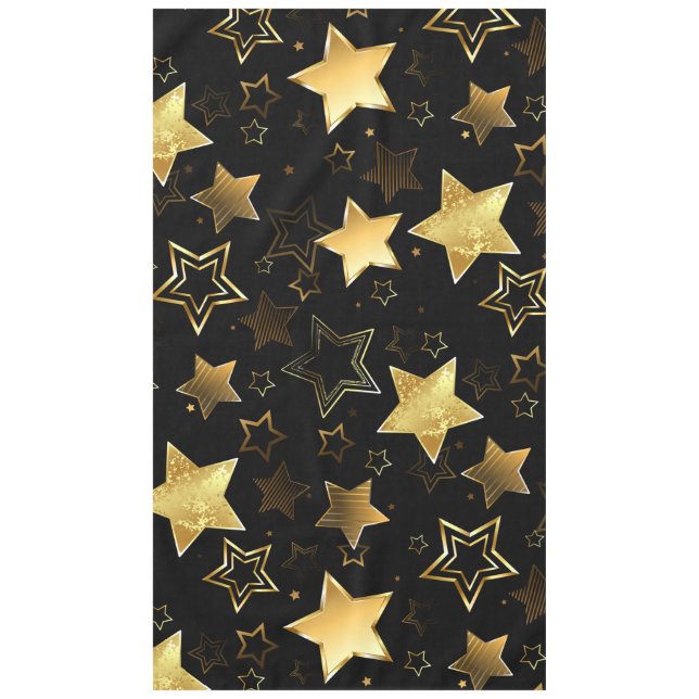 Seamless pattern with Golden Stars Tablecloth (Front)