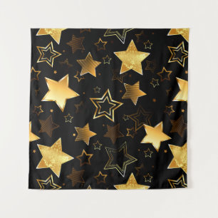 Seamless pattern with Golden Stars Tapestry