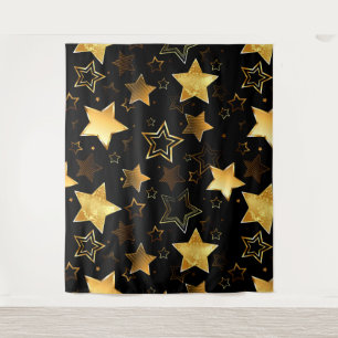 Seamless pattern with Golden Stars Tapestry