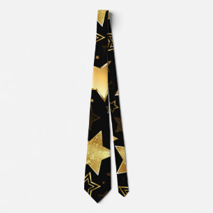 Seamless pattern with Golden Stars Tie