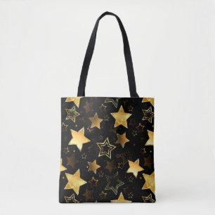 Seamless pattern with Golden Stars Tote Bag
