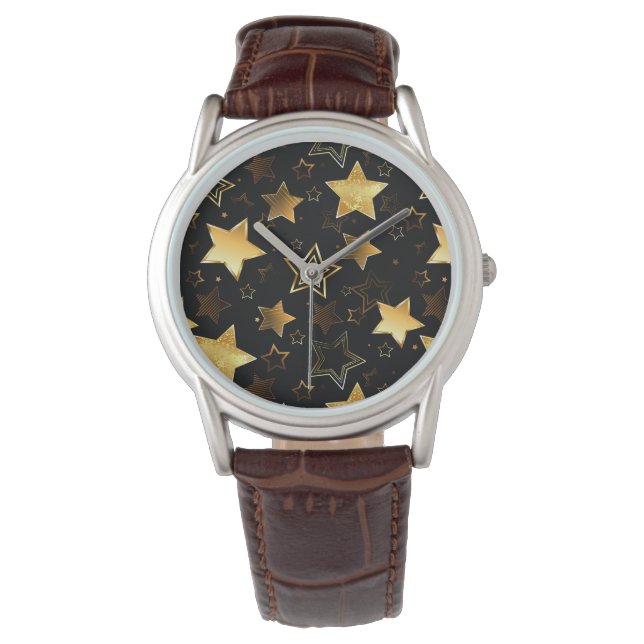 Seamless pattern with Golden Stars Watch (Front)