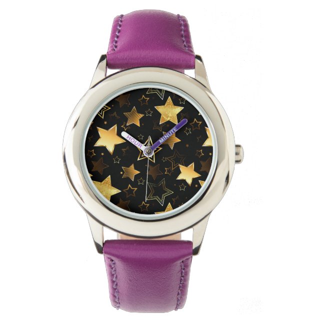 Seamless pattern with Golden Stars Watch (Front)