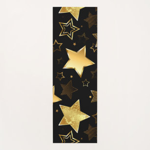 Seamless pattern with Golden Stars Yoga Mat