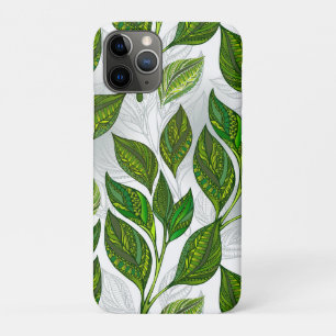 Seamless Pattern with Green Tea Leaves Case-Mate iPhone Case