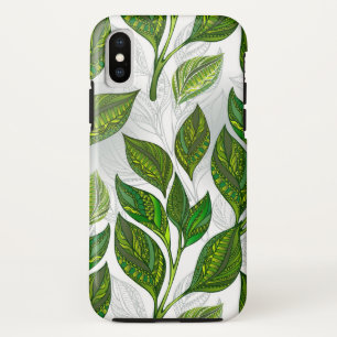 Seamless Pattern with Green Tea Leaves Case-Mate iPhone Case