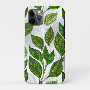 Seamless Pattern with Green Tea Leaves Case-Mate iPhone Case