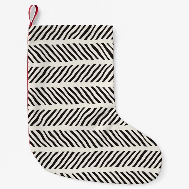 Seamless pattern with hand drawn brush strokes. In Small Christmas Stocking (Front)