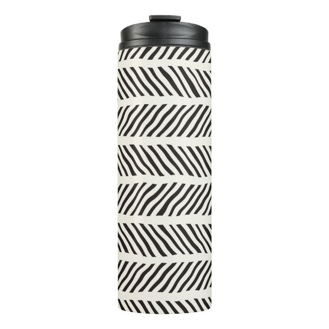 Seamless pattern with hand drawn brush strokes. In Thermal Tumbler (Front)