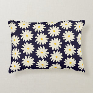 Seamless pattern with hand drawn flowers in cream  decorative cushion