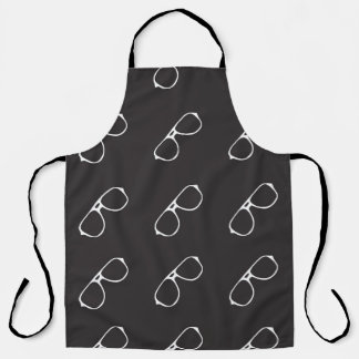 Seamless pattern with hand drawn glasses,  fashion apron