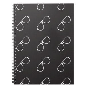 Seamless pattern with hand drawn glasses,  fashion notebook