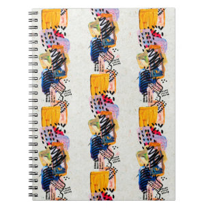 Seamless pattern with hand drawn paint strokes. Ar Notebook