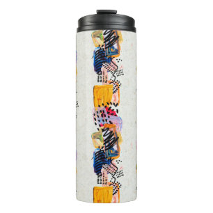 Seamless pattern with hand drawn paint strokes. Ar Thermal Tumbler