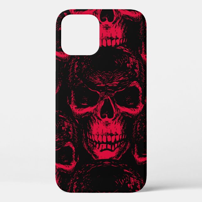 Seamless pattern with hand-drawn sinister human sk Case-Mate iPhone case (Back)