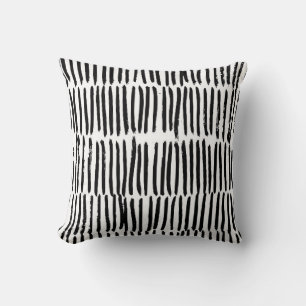 Seamless pattern with hand drawn vertical elements cushion