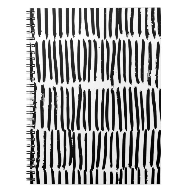 Seamless pattern with hand drawn vertical elements notebook (Front)