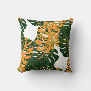 Seamless Pattern with Hawaiian Rainforest. Retro C Cushion