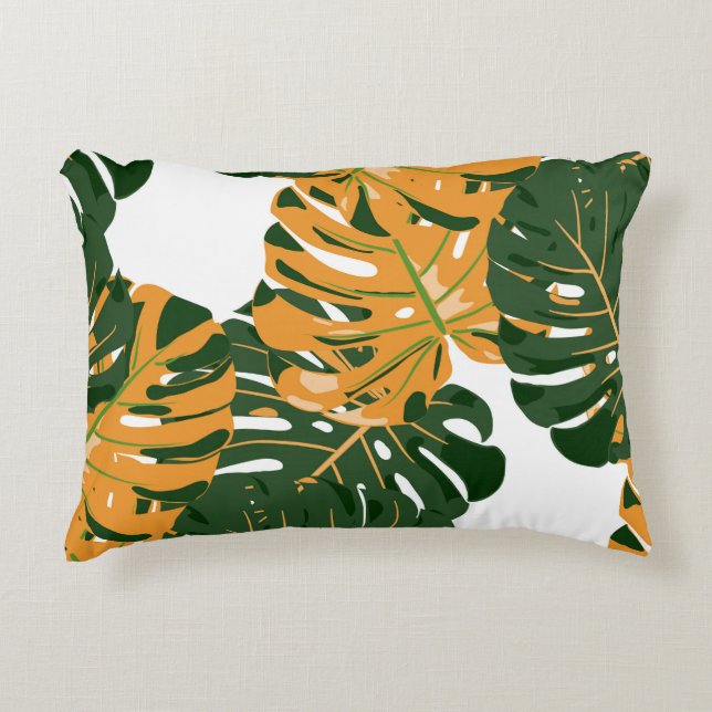 Seamless Pattern with Hawaiian Rainforest. Retro C Decorative Cushion (Front)