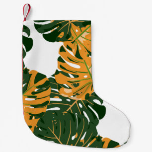 Seamless Pattern with Hawaiian Rainforest. Retro C Small Christmas Stocking