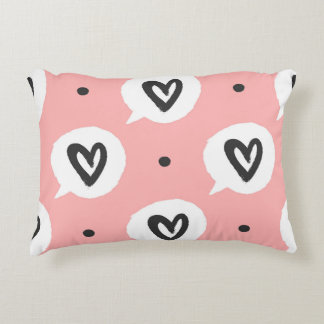 Seamless pattern with hearts. decorative cushion