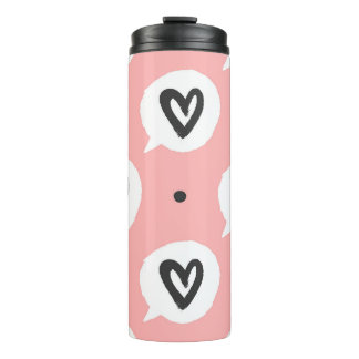 Seamless pattern with hearts. thermal tumbler