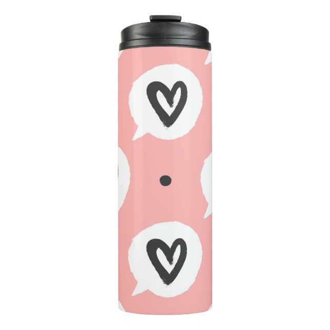 Seamless pattern with hearts. thermal tumbler (Front)