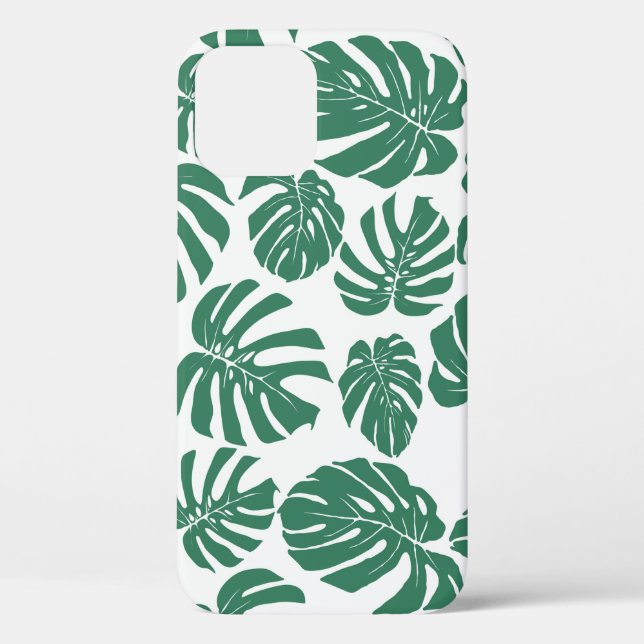 Seamless pattern with leaves of Monstera. Decorati Case-Mate iPhone Case (Back)