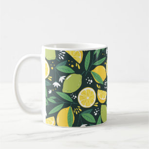 Seamless pattern with lemons. Abstract art print. Coffee Mug