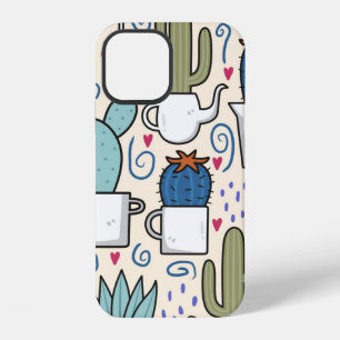 Seamless pattern with llama, cactus hand drawn des iPhone 12 case