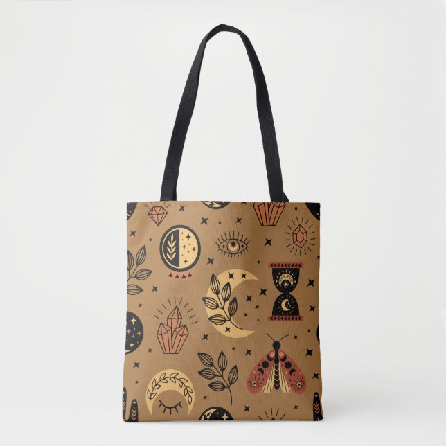 seamless pattern with magical elements tote bag (Front)