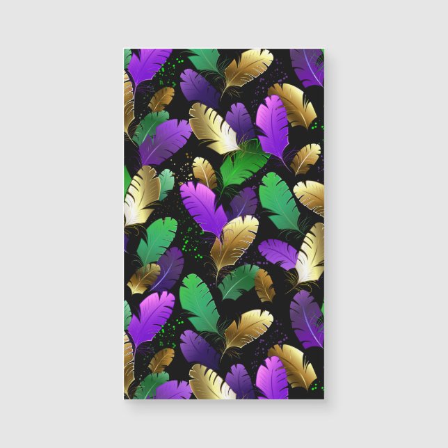 Seamless Pattern with Mardi Gras feathers (Front)