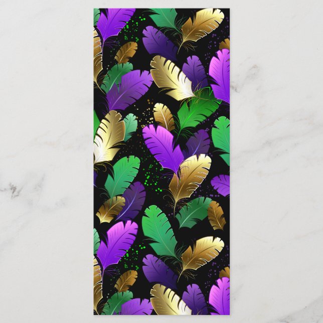 Seamless Pattern with Mardi Gras feathers Programme (Front)