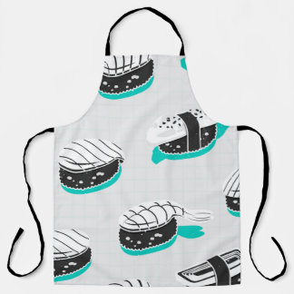 Seamless pattern with nigiri sushi apron