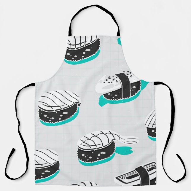 Seamless pattern with nigiri sushi apron (Front)