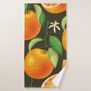 Seamless pattern with orange bath towel