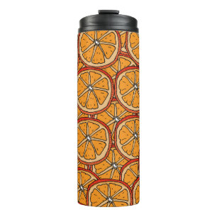 Seamless pattern with orange. Endless texture Thermal Tumbler