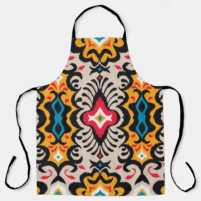 Seamless pattern with paisley ornament apron (Front)