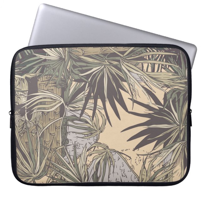 Seamless pattern with palm leaves, brightpattern,t laptop sleeve (Front)