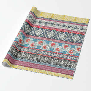 Seamless pattern with patchwork tiles. wrapping paper