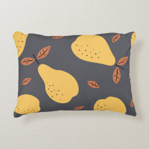 Seamless pattern with pears. Fruits light modern t Decorative Cushion