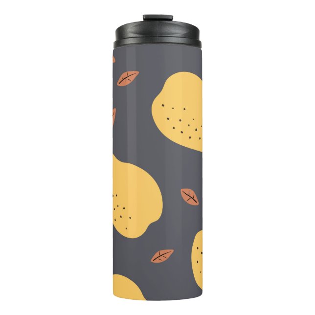 Seamless pattern with pears. Fruits light modern t Thermal Tumbler (Front)